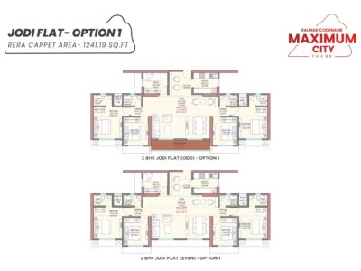 4.5 BHk with Deck (2 BHK Jodi)